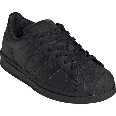 black Adidas superstar shoes